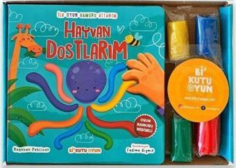 İlk Oyun Hamuru Kitabım - Hayvan Dostlarım (Oyun Hamuru Hediyeli) - Nagehan Pehlivan - Bi Kutu Oyun Yayınevi