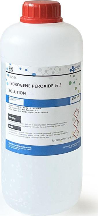 ChemBio %3 Hidrojen Peroksit Oksijenli Su Hydrogen Peroxide 1LT