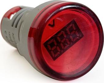 Mini Dijital Voltmetre 22MM AC 60-500V LED Kırmızı Işık