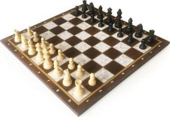 Star Polyester Kaplama Sedef Satranç Takımı 54X54 cm