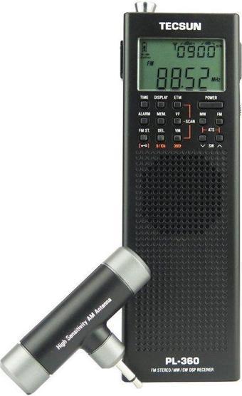 Tecsun PL-360 Portatif Radyo Siyah FM AM SW MW LW