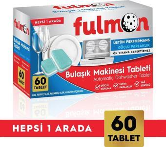 FULMON 60'LI BULAŞIK MAKİNESİ TABLETİ HEPSİ BİR ARADA 