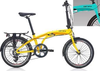 Carraro Flexi 107 V Fren 7 Vites 20 Jant Katlanır Bisiklet Turkuaz Siyah Kırmızı