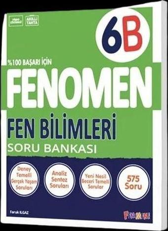 Fenomen Okul Yayınları 6. Sınıf Fen Bilimleri Fenomen B Soru Bankası - Fenomen Yayıncılık