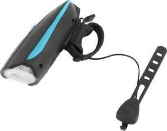 Xbyc 6163 Usb Şarjlı 250 Lümen 140 Db Yüksek Sesli Bisiklet Ön Farı Ve Korna Mavi