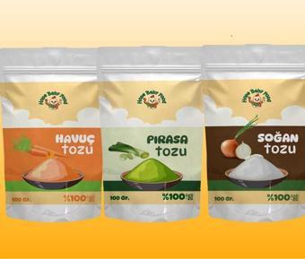 Hope Baby Food Havuç Kurusu Tozu, Pırasa Kurusu Tozu, Soğan Kurusu Tozu (100G) (%100 Sebze)