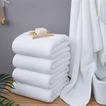 Mubx 2 Adet Otel Havlusu Pamuklu 50X90Cm Beyaz El Havlusu Saç Havlusu 210Gr Havlu