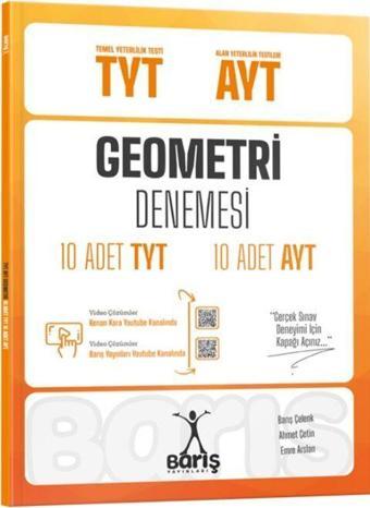 Barış Yayınları TYT AYT Geometri Denemesi 10 Adet TYT 10 Adet AYT - Barış Çelenk