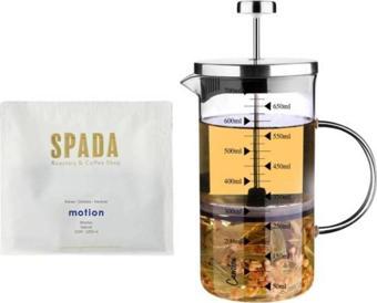 Mayko Çikolata Spada Coffee Motion Filtre Kahve 250 Gr + Cambu 3'Ü 1 Arada French Press 700 Ml 2'Li Set