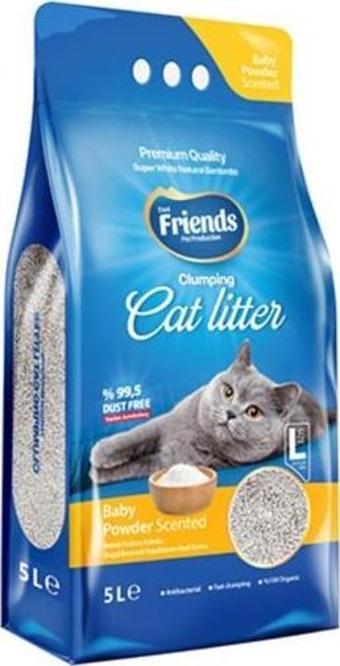 Friends Bebek Pudralı Kedi Kumu 5 Lt