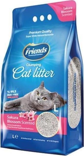 Friends Sakura Çiçekli Kedi Kumu 5 Lt
