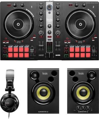 Hercules Djcontrol Inpulse 300 Kontrol Ünitesi, Monitörler Ve Kulaklıklar İle Hercules Dj Essential Kit