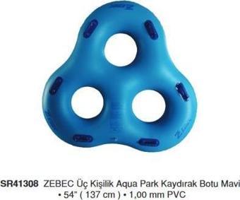 Zebec Üç Kişilik Aqua Park Kaydırak Botu Mavi