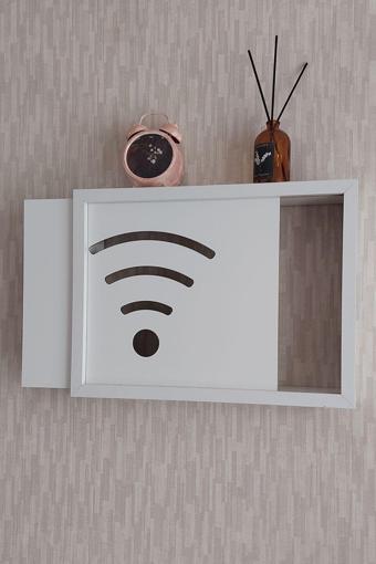Hkm Ticaret 25X35X7 Cm Wifi Amblemli Duvar Asılabilir Sigorta Ve Modem-Wifi Saklama Kutusu! Saklama Kutusu