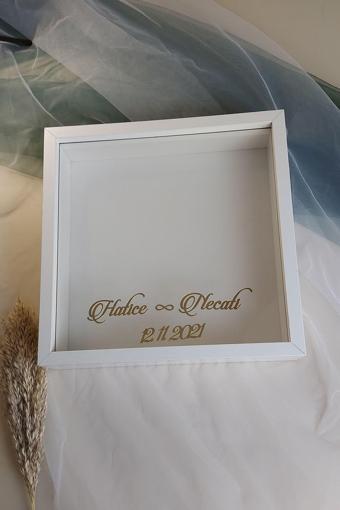Verda Çerçeve 35X35 Cm 7 Cm Derinlikli Tasarım Gül Kutusu Anı Çerçevesi! Ayna Çerçeve!
