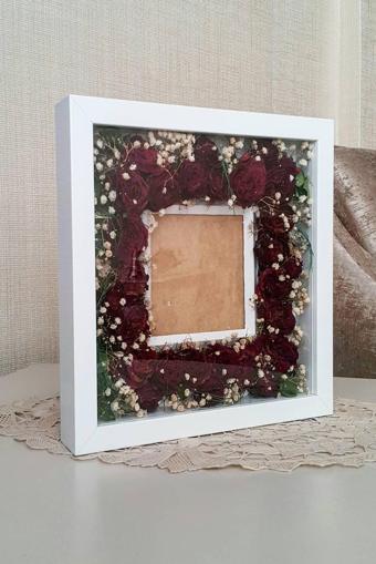 Verda Çerçeve Hkm Ticaret 25X25 Cm Fotoğraf Bölümlü Anı Çerçevesi-Özel Gün Çiçeklerinizi Kendiniz Tasarlayın!