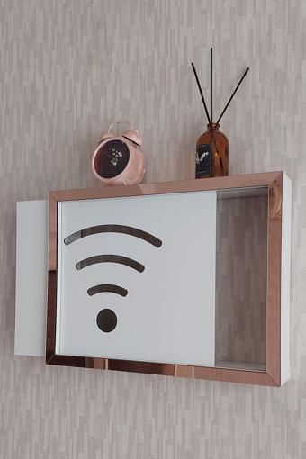 Hkm Ticaret 30X40X7 Cm Wifi Amblemli Duvar Asılabilir Sigorta Ve Modem-Wifi Saklama Kutusu! Saklama Kutusu