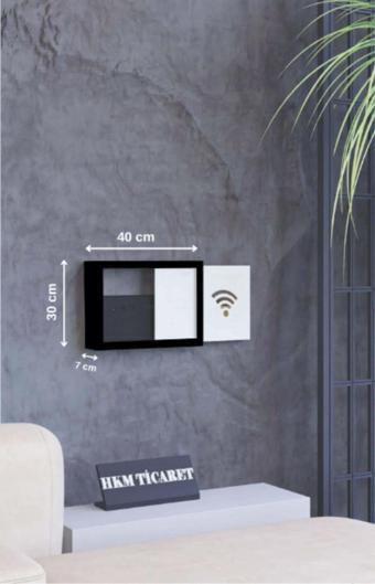 Hkm Ticaret 30X40X7 Cm Siyah Duvar Asılabilir Sigorta Ve Modem-Wifi Saklama Kutusu! Saklama Kutusu