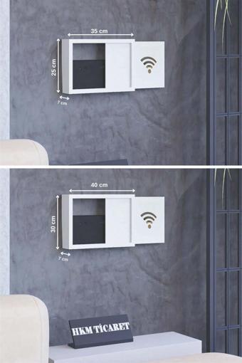 Hkm Ticaret 30X40X7 Cm Veya 25X35X7 Cm Duvar Asılabilir Sigorta Ve Modem-Wifi Saklama Kutusu! Saklama Kutusu