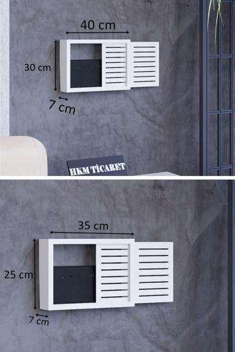 Hkm Ticaret 30X40X7 Cm Veya 25X35X7 Cm Duvar Asılabilir Sigorta Ve Modem-Wifi Saklama Kutusu! Saklama Kutusu