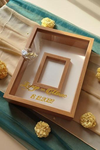 Verda Çerçeve 30X40 Cm Ledli Bambu Gül Anı Çerçevesi! Ledli Fotoğraf Çerçevesi! Gül Anı Çerçevesi-Hkm Ticaret