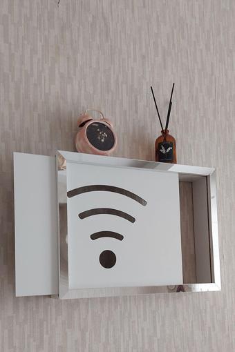 Hkm Ticaret 25X35X7 Cm Wifi Amblemli Duvar Asılabilir Sigorta Ve Modem-Wifi Saklama Kutusu! Saklama Kutusu