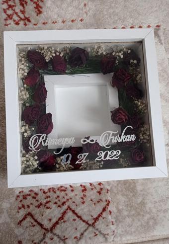 Verda Çerçeve 25X25 Cm Fotoğraf Bölümlü Anı Çerçevesi-6 Cm Derinlikli Anı Çerçevesi-İsim Ve Tarih Hediye