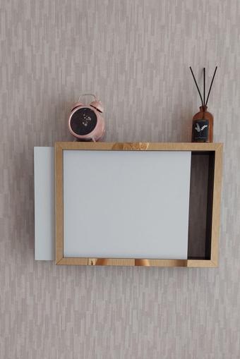 Hkm Ticaret 25X35X7 Cm Duvara Asılabilir Sigorta Ve Modem-Wifi Saklama Kutusu! Saklama Kutusu-Düz Model