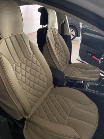 
Skoda Super B Lüx Oto Koltuk Minderi Ön Arka 5'li Set ELEGANCE Serisi BEJ