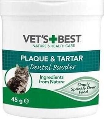 Vet's Best Plak ve Tartar Temizleyen Kedi Ağız Bakım Tozu 45 Gr