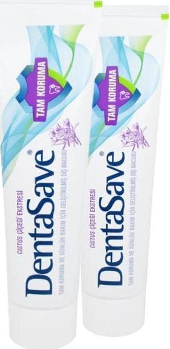DentaSave Diş Macunu Tam Koruma Cıstus Çiçeği 75 ml x 2