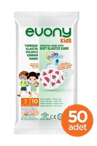 Kids Yumuşak Elastik Kulaklı Renkli Çocuk Maskesi