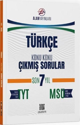 TYT MSÜ Türkçe Konu Konu Çıkmış Sorular Son 7 Yıl Alan Yayınları - Yeni Alan Yayıncılık