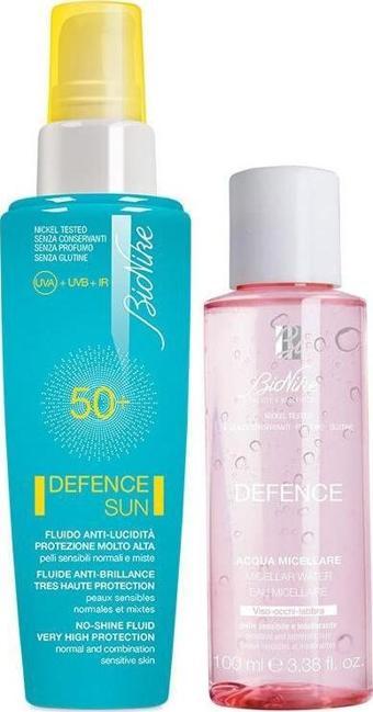 Bionike Defence Sun No-Shine Fluid Spf50+ 50 ml | Micellar Water 100ml Hediyeli