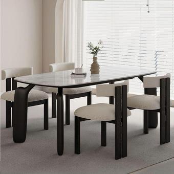 Gazzini Furniture Odense Beyaz Iskandinav Stil T Model Siyah Ahşap Bohem Sandalye (1 Adet) 44x48 cm