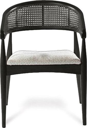 Gazzini Furniture Gazel Hazeranlı Ahşap Bohem Sandalye 55x63 cm