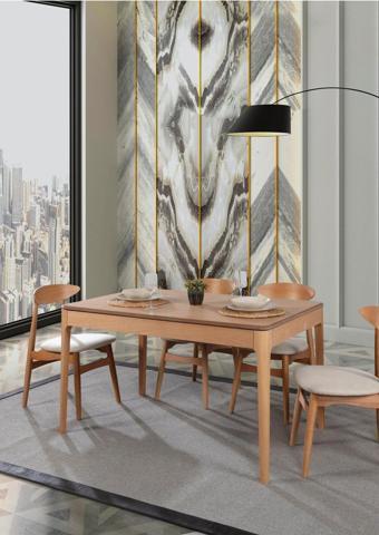 Gazzini Furniture Dora Masif Ahşap Sandalye 52x48 cm