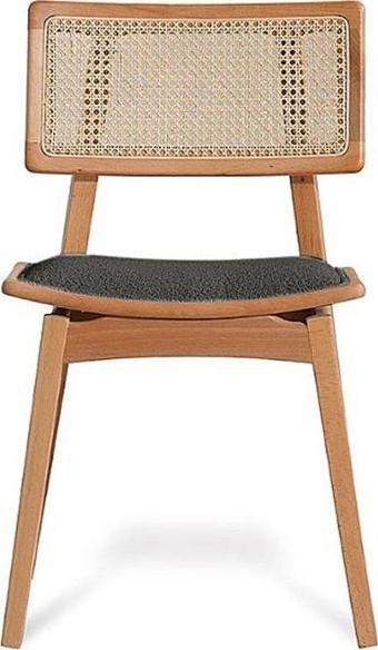 Gazzini Furniture Gazzini Alegra Ahşap İskandinav Sandalye 55x48 cm