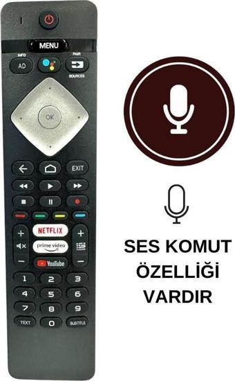 PHILIPS PH-V8 Android Led TV Uyumlu Kumanda Ses Komutlu