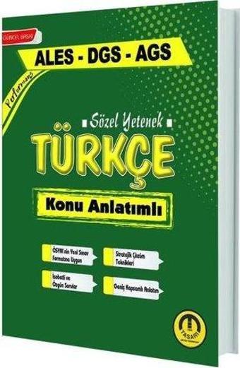 DGS ALES AGS Türkçe Sözel Yetenek Konu Anlatımı - Kolektif  - Tasarı Akademi