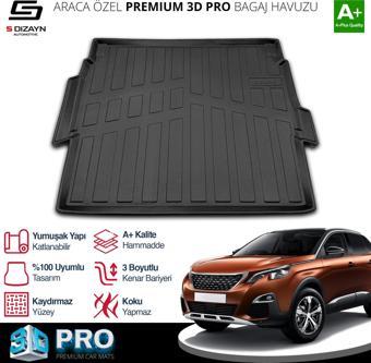 S-Dizayn Peugeot 3008 3D Pro Bagaj Havuzu Üst Bagaj 2016-2023 A+ Kalite