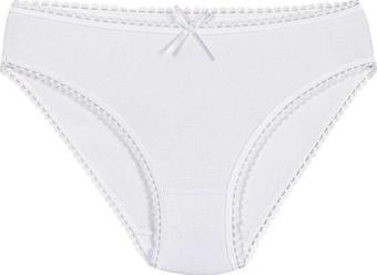 12 Adet Yıldız Bayan Modal Dantelli Bikini Külot Beyaz 3900