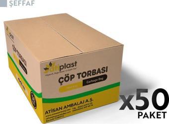 Atiplast Çöp Torbası Standart Mini Boy 80 gr 40 x 50 cm Şeffaf 50 Rulo