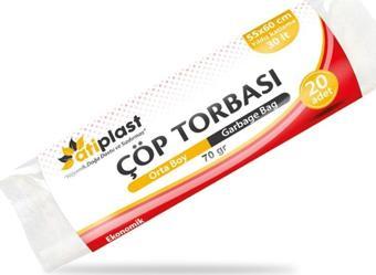 Atiplast Çöp Torbası Standart Orta Boy 70 gr 55 x 60 cm Siyah 10 Rulo