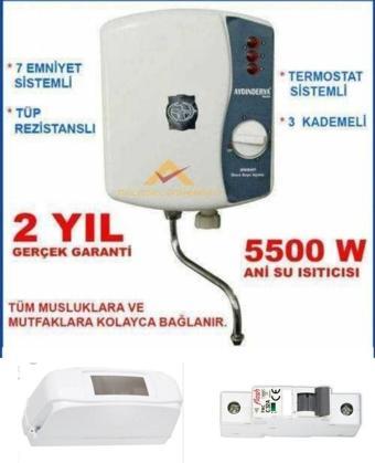 Mutfak Tipi Şofben Sıgorta Ve Kutu Dahıl