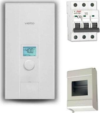 Blue S 380V Elektrikli Şofben Merkezi Sistem 21 kW Sıgorta Ve Kutusu Dahil Paket