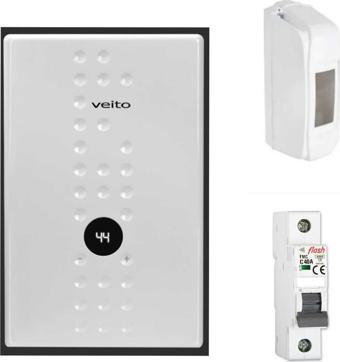 flow e7 7500 w. merkezi sistem güneş su ısıtma sistemıne uyumlu sıgorta ve kutusu dahil şofben