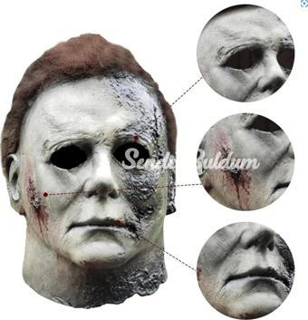 Michael Myers Lateks Maske  Michael Myers Et Maske Kafaya Tam Geçmeli
