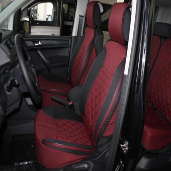 Seat Ateca Lüx Oto Koltuk Minderi Ön Arka 5'li Set ELEGANCE Serisi KIRMIZI SİYAH