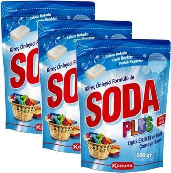 Soda Plus Çamaşır Sodası 500 gr x 3 Adet
